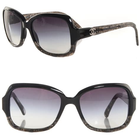 chanel sunglasses 5177|CHANEL Tweed Effect CC Sunglasses 5177 Black.